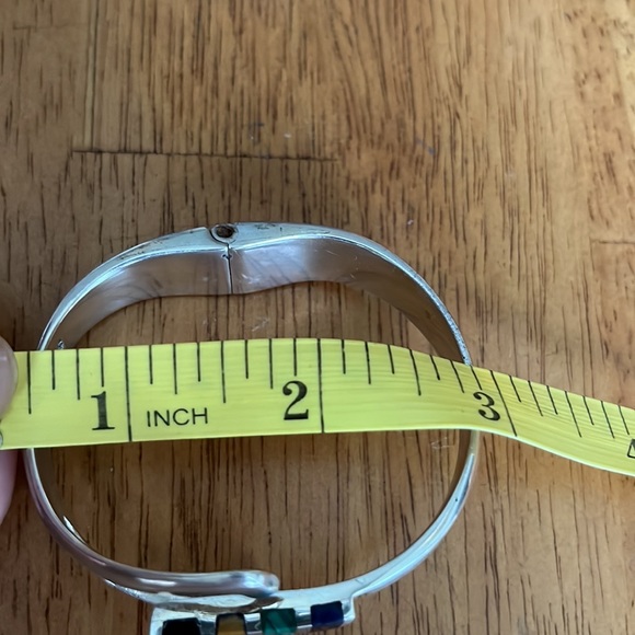 Sterling Silver and Hinged collar Necklace + bracelets this is heavy not light - Picture 5 of 7